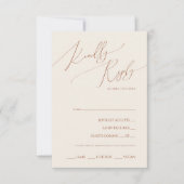 Whimsical Desert | Keuze uit het beige menu RSVP-k (Voorkant)