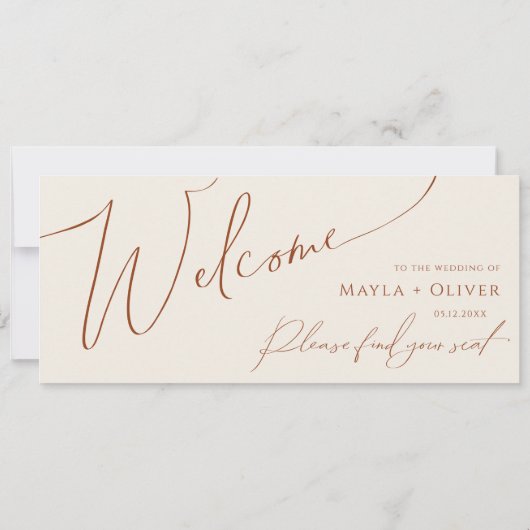 Whimsical Desert | Koptekst van beige-zitplaatskaa (Achterkant)