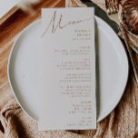 Whimsical Desert | Menu Belige Weddenschappen<br><div class="desc">Deze witte woestijn | Het dinermenu van het beige bruiloft is perfect voor je eenvoudige rustige westerne beige en terracotta aardse tangen bruiloft. Het neutrale aardeboho kleurenpalet is zuidwest met een modern retro-gevoel. Het manuscript is een delicate minimalistische handgeschreven kalligrafie die vrij elegant en romantisch is. Het product is bewerkbaar...</div>