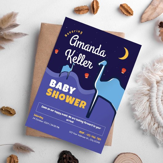Whimsical Desert Night Baby shower Uitnodiging
