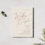 Whimsical Desert | Ontvangst van beige weddenschap Kaart<br><div class="desc">Deze witte woestijn | De uitnodiging voor de ontvangst van beige bruiloft is perfect voor de eenvoudige rustige westerne beige en terracotta aardtinten. Het neutrale aardeboho kleurenpalet is zuidwest met een modern retro-gevoel. Het manuscript is een delicate minimalistische handgeschreven kalligrafie die vrij elegant en romantisch is. Het product is bewerkbaar...</div>