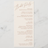 Whimsical Desert | Programma Terracotta Wedding Programmakaart (Achterkant)