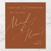 Whimsical Desert | Reust gemaakt uit het voorstel  Wijn Etiket (Enkel label)