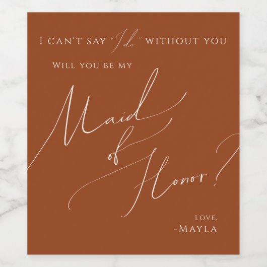 Whimsical Desert | Reust gemaakt uit het voorstel  Wijn Etiket (Enkel label)