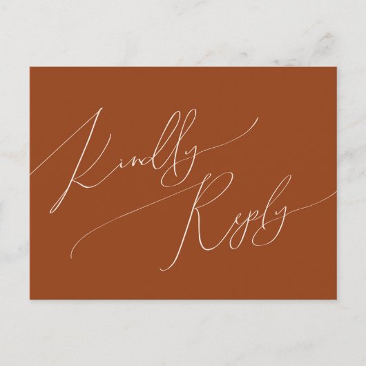 Whimsical Desert | RSVP-Briefkaart in het menu Rus (Voorkant)