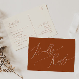 Whimsical Desert   RSVP-Briefkaart in het menu Rus