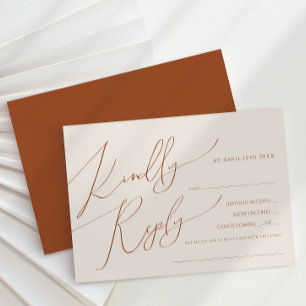 Whimsical Desert   RSVP-kaart voor Rust Song-aanvr RSVP Kaartje