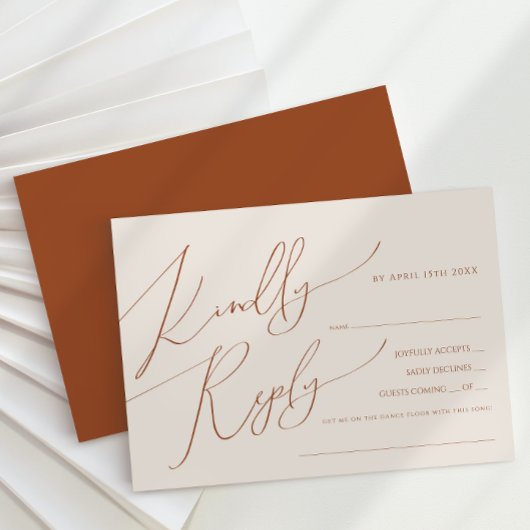 Whimsical Desert | RSVP-kaart voor Rust Song-aanvr RSVP Kaartje