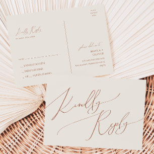 Whimsical Desert   RSVP van beige Weddenschap Briefkaart