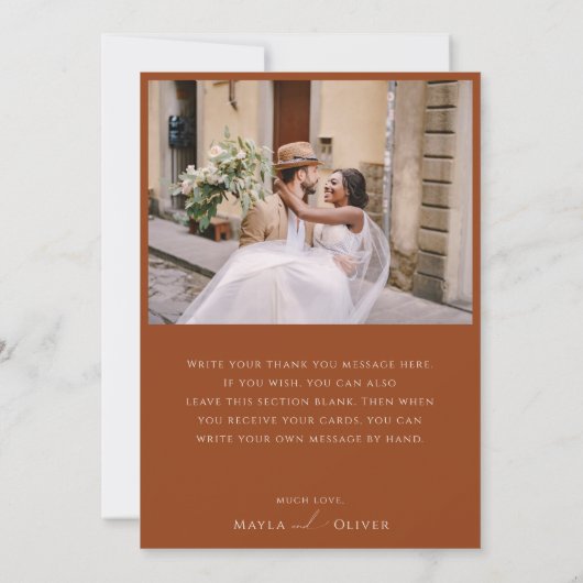 Whimsical Desert | Rust Flat Photo Hartelijk dank Bedankkaart (Achterkant)