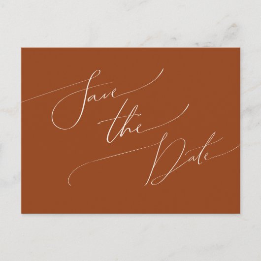 Whimsical Desert | Rust Save the Date Briefkaart (Voorkant)