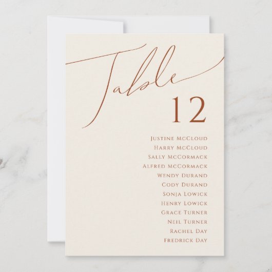 Whimsical Desert | Schema van het beige-tabelnumme (Voorkant)