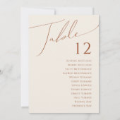 Whimsical Desert | Schema van het beige-tabelnumme (Achterkant)