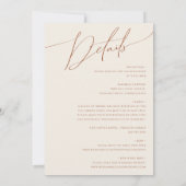 Whimsical Desert | Terracotta all in one Wedding Kaart (Achterkant)