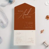 Whimsical Desert | Terracotta Casual zegel en verz All In One Uitnodiging