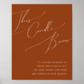 Whimsical Desert | Terracotta Deze kaars branden Poster (Voorkant)