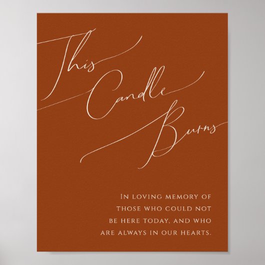 Whimsical Desert | Terracotta Deze kaars branden Poster (Voorkant)