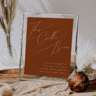 Whimsical Desert   Terracotta Deze kaars branden Poster