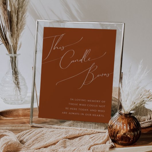 Whimsical Desert | Terracotta Deze kaars branden Poster