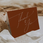 Whimsical Desert Terracotta Folded Hartelijk dank Bedankkaart