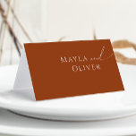 Whimsical Desert | Terracotta Folded Place Card Plaatskaartje<br><div class="desc">Deze witte woestijn | terracotta gevouwen plaatskaart is ideaal voor je eenvoudige rustige westerne beige en terracotta aardentonen bruiloft. Het neutrale aardeboho kleurenpalet is zuidwest met een modern retro-gevoel. Het manuscript is een delicate minimalistische handgeschreven kalligrafie die vrij elegant en romantisch is. Het product is bewerkbaar en beschikt over voldoende...</div>