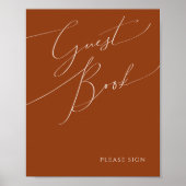 Whimsical Desert | Terracotta gastensignatiebord Poster (Voorkant)