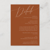 Whimsical Desert | Terracotta — Gegevens Informatiekaartje (Voorkant)