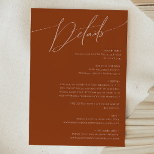 Whimsical Desert   Terracotta — Gegevens Informatiekaartje