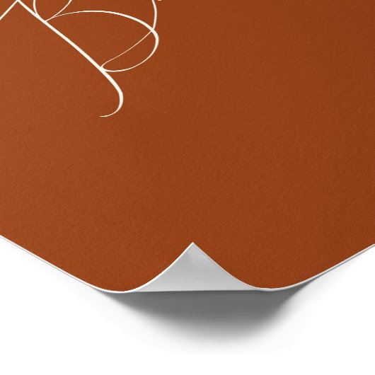 Whimsical Desert | Terracotta Guest Book Sign Poster (Hoek)