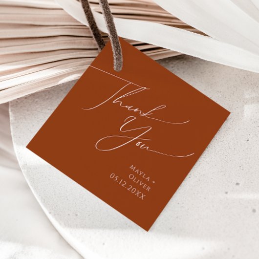 Whimsical Desert | Terracotta Hartelijk dank Bedankjes Labels