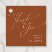 Whimsical Desert | Terracotta Hartelijk dank Bedankjes Labels (Voorkant)