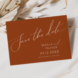 Whimsical Desert | Terracotta Horizontal | Save The Date
