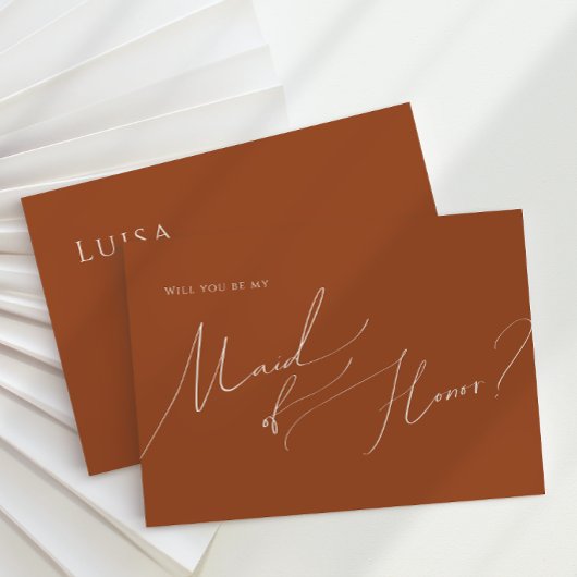 Whimsical Desert | Terracotta Maid of Honor Kaart