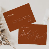 Whimsical Desert | Terracotta Matron of Honor Kaar Kaart