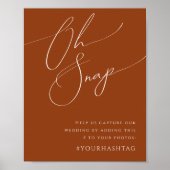 Whimsical Desert | Terracotta Oh Snap Hashtag Poster (Voorkant)