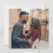 Whimsical Desert | Terracotta Photo Square Wedding Kaart (Achterkant)