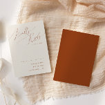 Whimsical Desert | Terracotta RSVP-kaart RSVP Kaartje<br><div class="desc">Deze witte woestijn | terracotta RSVP-kaart is perfect voor uw eenvoudige, rustige, westerne beige en terracotta aardentonen bruiloft. Het neutrale aardeboho kleurenpalet is zuidwest met een modern retro-gevoel. Het manuscript is een delicate minimalistische handgeschreven kalligrafie die vrij elegant en romantisch is. Het product is bewerkbaar en beschikt over voldoende lege...</div>