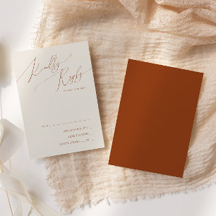 Whimsical Desert   Terracotta RSVP-kaart RSVP Kaartje