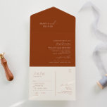 Whimsical Desert | Terracotta Seal and Send All In One Uitnodiging<br><div class="desc">Deze witte woestijn | terracotta-zegel en het sturen van alle tonnen in één uitnodiging is perfect voor uw eenvoudige rustige westerne beige en terracotta-aardentonen bruiloft. Het neutrale aardeboho kleurenpalet is zuidwest met een modern retro-gevoel. Het manuscript is een delicate minimalistische handgeschreven kalligrafie die vrij elegant en romantisch is. Het product...</div>