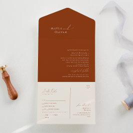 Whimsical Desert | Terracotta Seal and Send All In One Uitnodiging