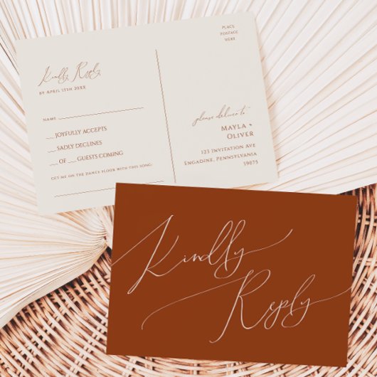 Whimsical Desert | Terracotta Song Request RSVP Briefkaart