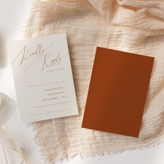 Whimsical Desert Terracotta Song Request RSVP-kaar RSVP Kaartje