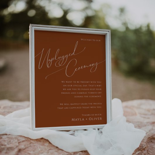 Whimsical Desert | Terracotta Unplugged Ceremony Poster