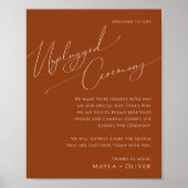 Whimsical Desert | Terracotta Unplugged Ceremony Poster (Voorkant)