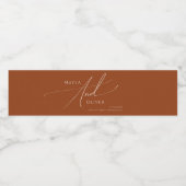 Whimsical Desert | Terracotta Water Fles Label Waterfles Etiket (Enkel label)