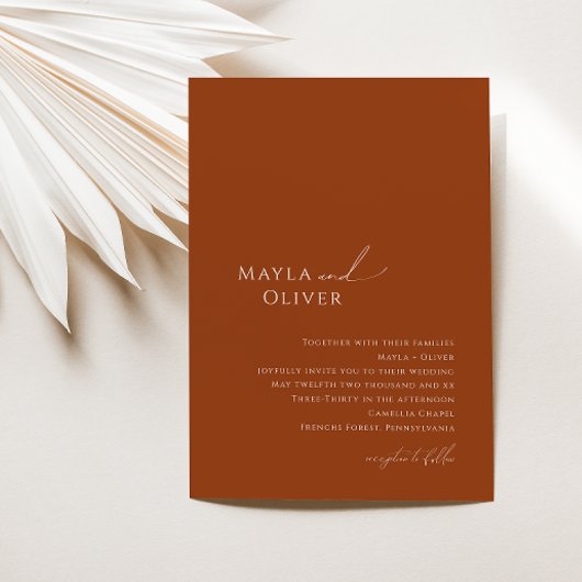 Whimsical Desert | Terracotta Wedding Kaart