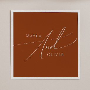 Whimsical Desert   Terracotta Wedding Napkins Servet