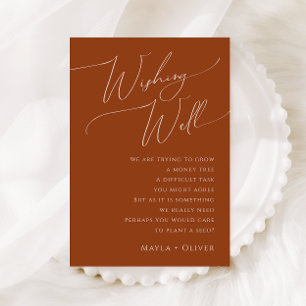 Whimsical Desert Terracotta Wedding Wishing Well Informatiekaartje