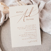 Whimsical Desert | Traditionele beige bruiloft Kaart