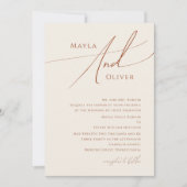 Whimsical Desert | Traditionele beige bruiloft Kaart (Voorkant)